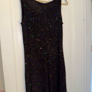 Vintage Elegant Black Sparkly Dress